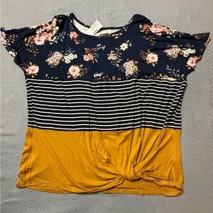 Floral and Striped Women's Top NWT Maurice’s
